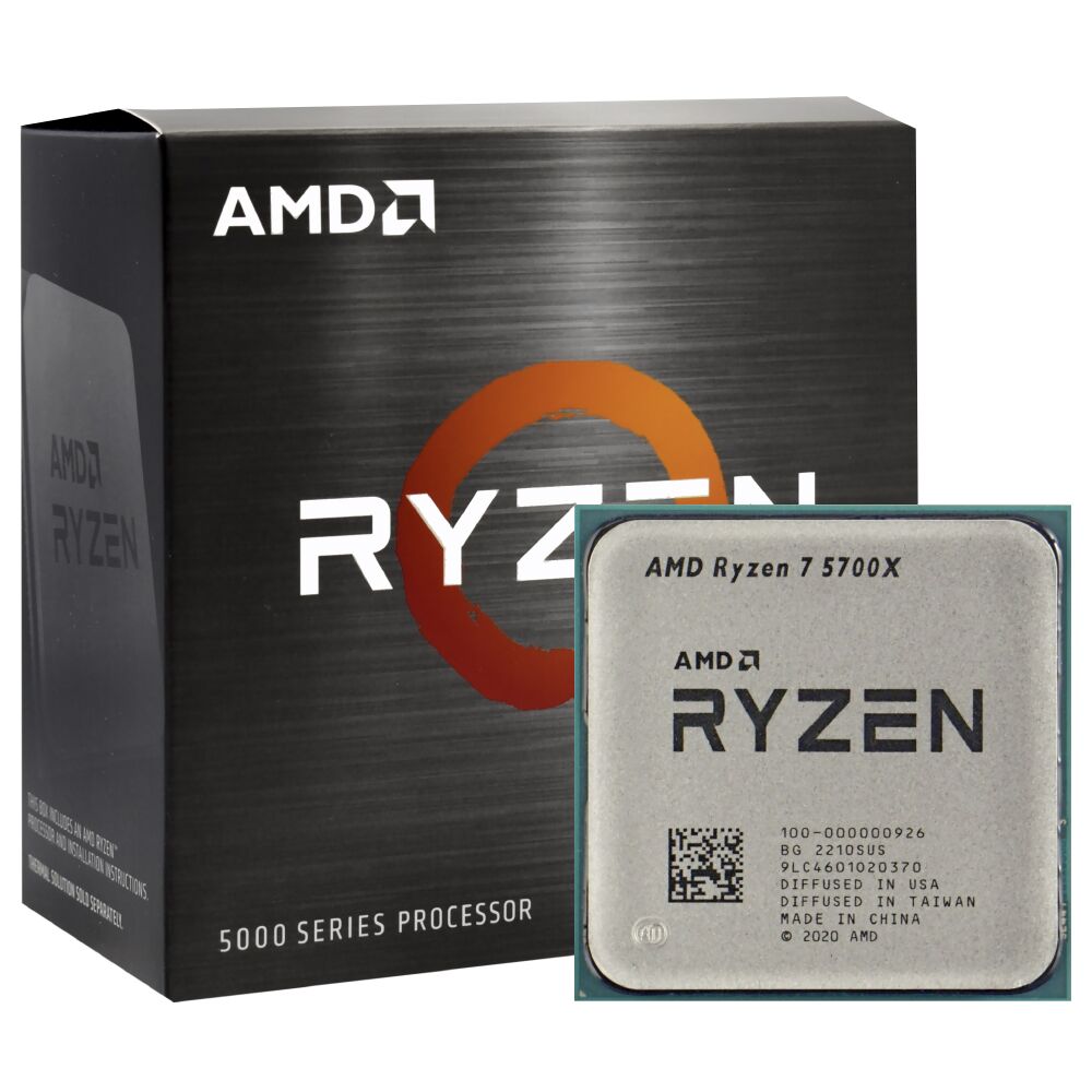 PROCESSADOR AMD RYZEN 7 5700X 3.4GHz (TURBO 4.6GHz) 32MB CACHE AM4